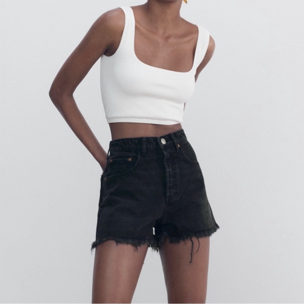 Zara high rise shorts